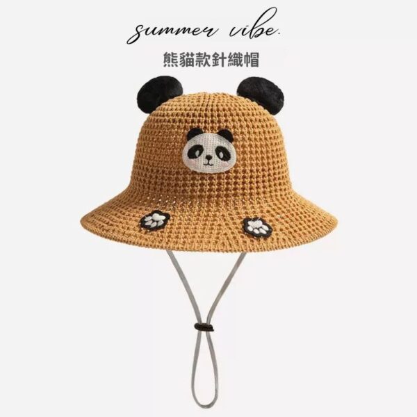 Summer Vibe熊貓款針織遮陽帽：圖片 4