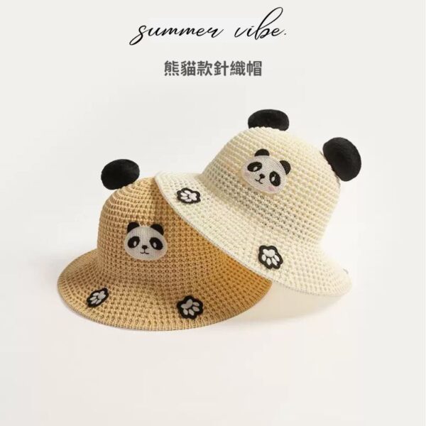 Summer Vibe熊貓款針織遮陽帽