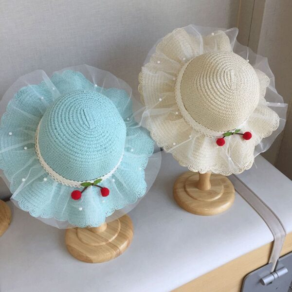 Summer Vibe 夏日櫻桃遮陽藤編帽：圖片 9