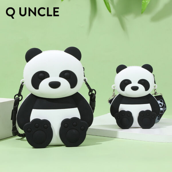 Ｑ UNCLE 立體坐姿熊貓矽膠防水收納包|單肩包｜斜背包：圖片 3