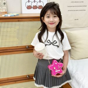 粉紅泡泡公主鏈精緻兒童化妝包|零錢包|單肩包|斜背包